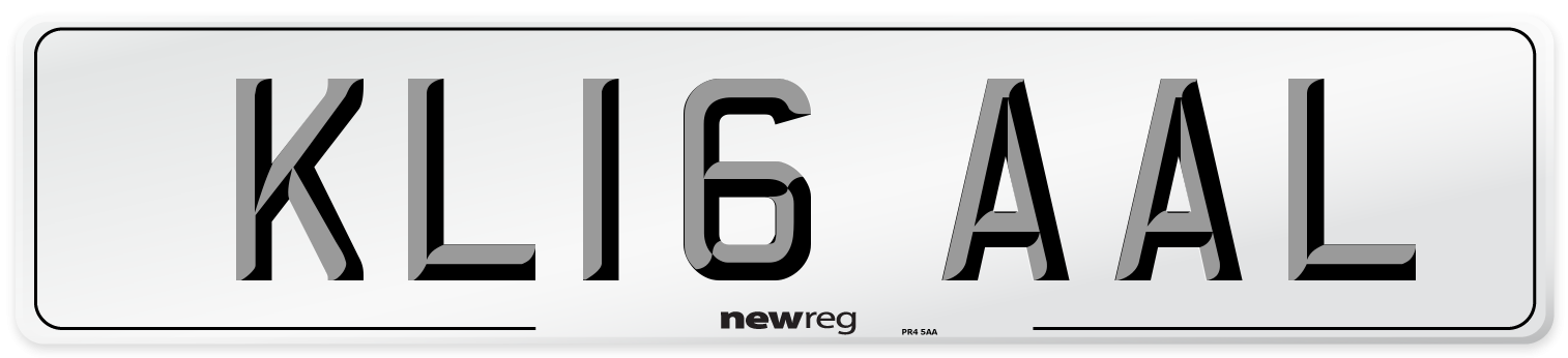 KL16 AAL Number Plate from New Reg